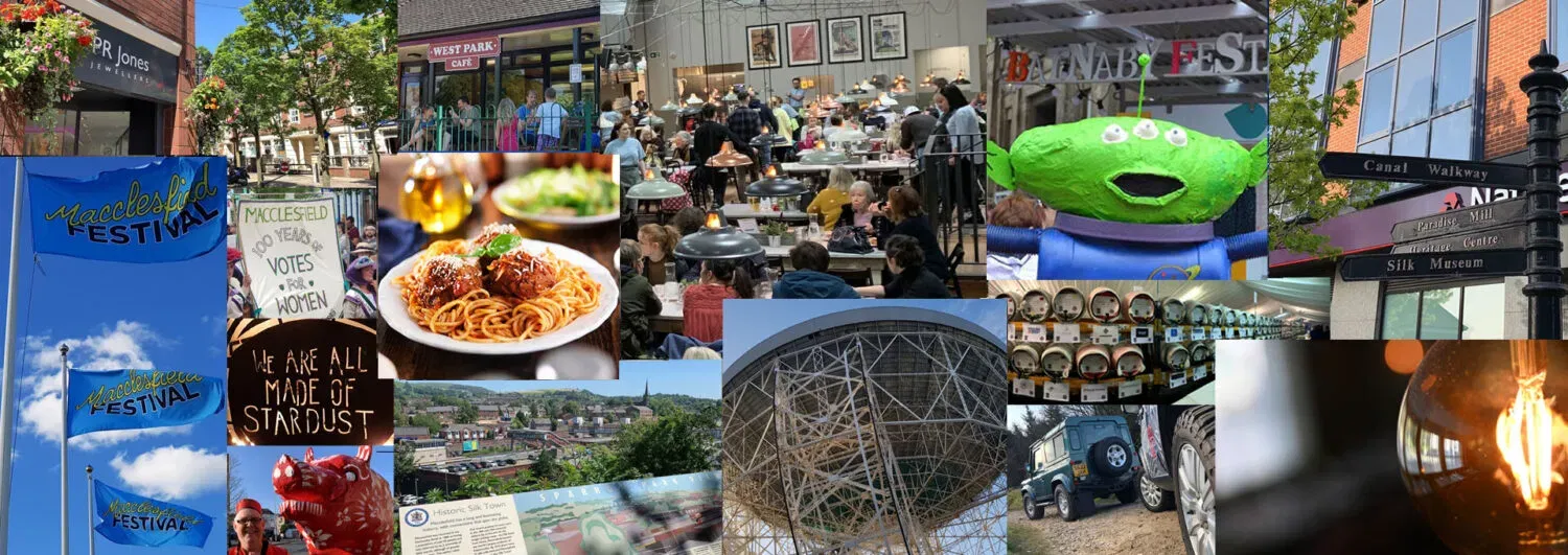 East Cheshire town collage